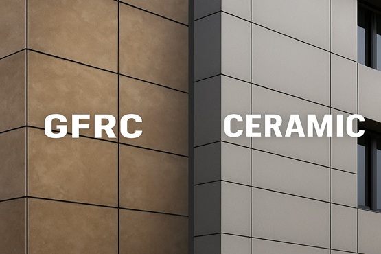 مقایسه جی اف آر سی و نما سرامیک خشک
