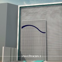 نمونه اجرا شده پنل های بتن GFRC - GRC بیمه سینا کرج